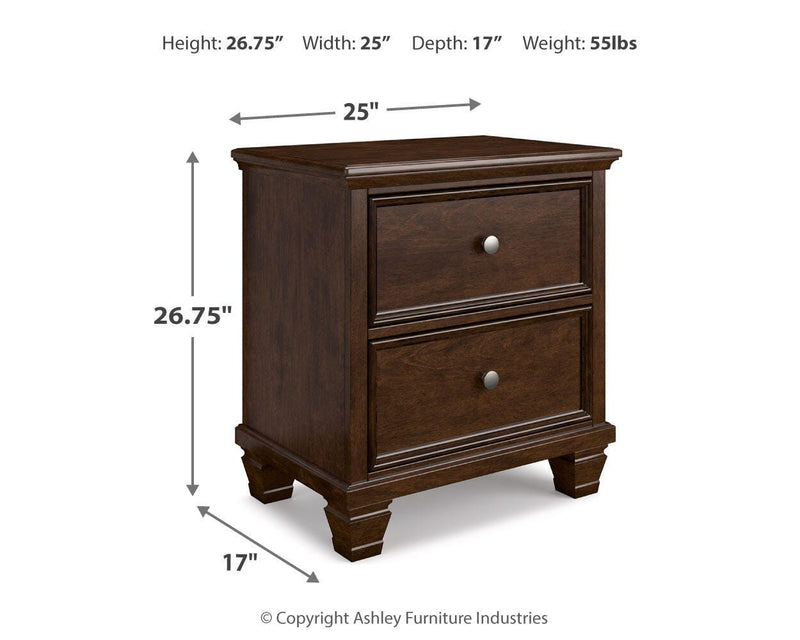 Danabrin Queen Panel Storage Bed, Dresser and Nightstand in Brown - PKG023940