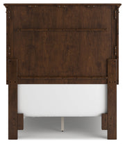 Danabrin Twin Panel Bed with Mirrored Dresser and Chest in Brown - PKG015197