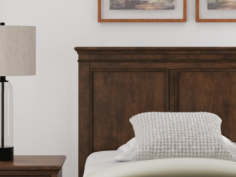 Danabrin Twin Panel Storage Bed, Dresser and Mirror in Brown - PKG023928