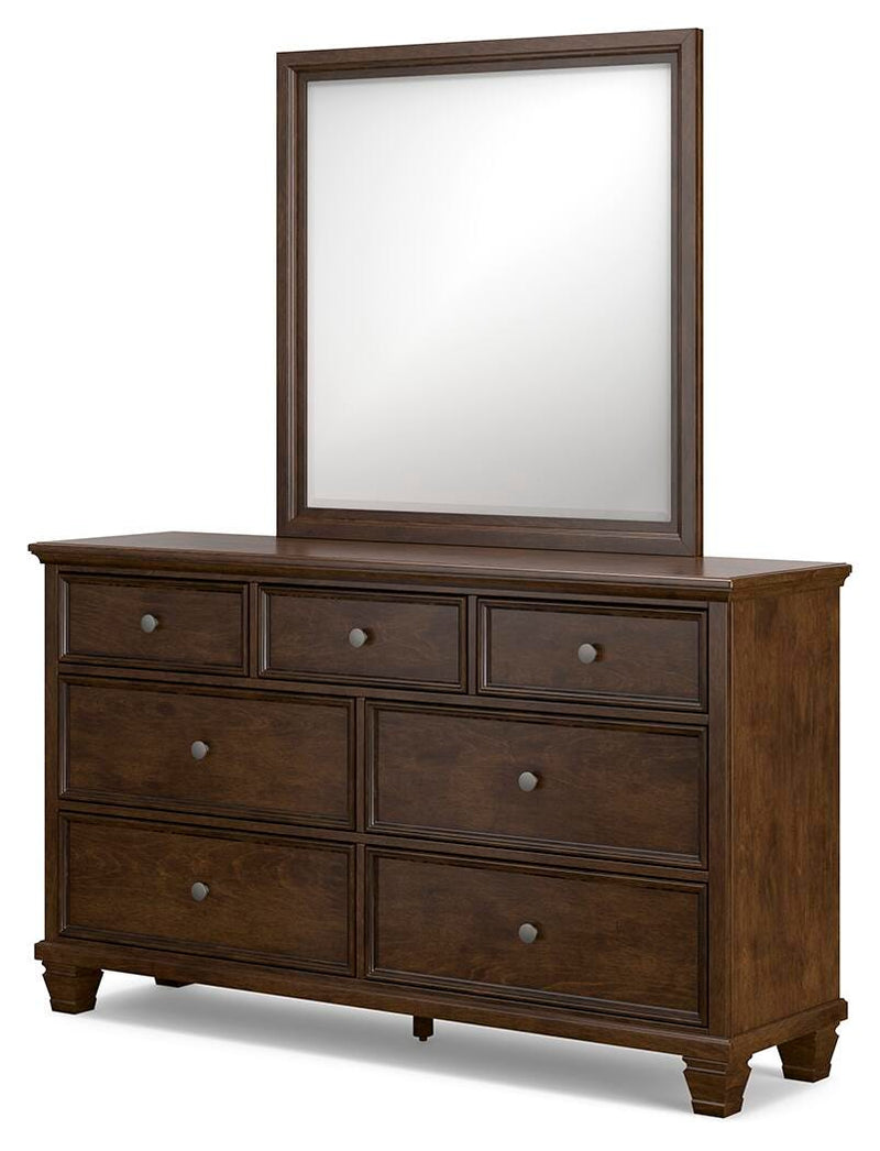 Danabrin Twin Panel Storage Bed, Dresser and Mirror in Brown - PKG023928