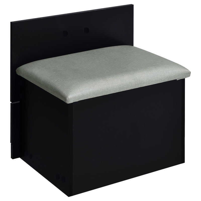 Danbury 3-drawer Makeup Vanity & Stool Set Black High Gloss - 930209