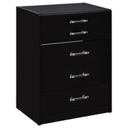 Danbury 3-drawer Makeup Vanity & Stool Set Black High Gloss - 930209