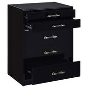 Danbury 3-drawer Makeup Vanity & Stool Set Black High Gloss - 930209