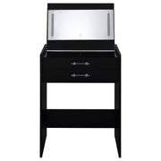 Danbury 3-drawer Makeup Vanity & Stool Set Black High Gloss - 930209