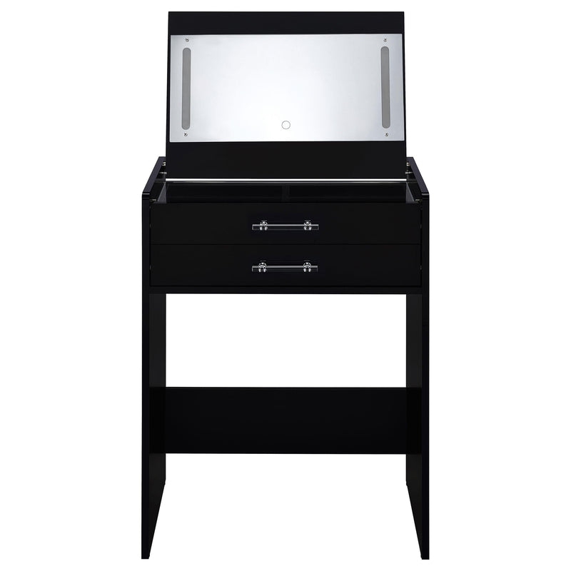 Danbury 3-drawer Makeup Vanity & Stool Set Black High Gloss - 930209