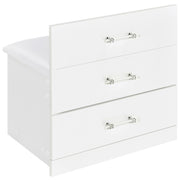 Danbury 3-drawer Makeup Vanity & Stool Set White High Gloss - 930208