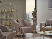 Dante Chair in Beige - 200-SER-DAN-VELVET260-B
