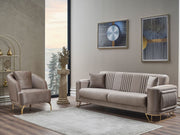 Dante Convertible Sofa in Beige - 200-SER-DAN-VELVET260-3