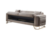 Dante Convertible Sofa in Beige - 200-SER-DAN-VELVET260-3