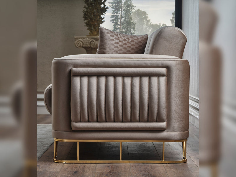 Dante Convertible Sofa in Beige - 200-SER-DAN-VELVET260-3