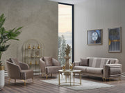 Dante Convertible Sofa in Beige - 200-SER-DAN-VELVET260-3