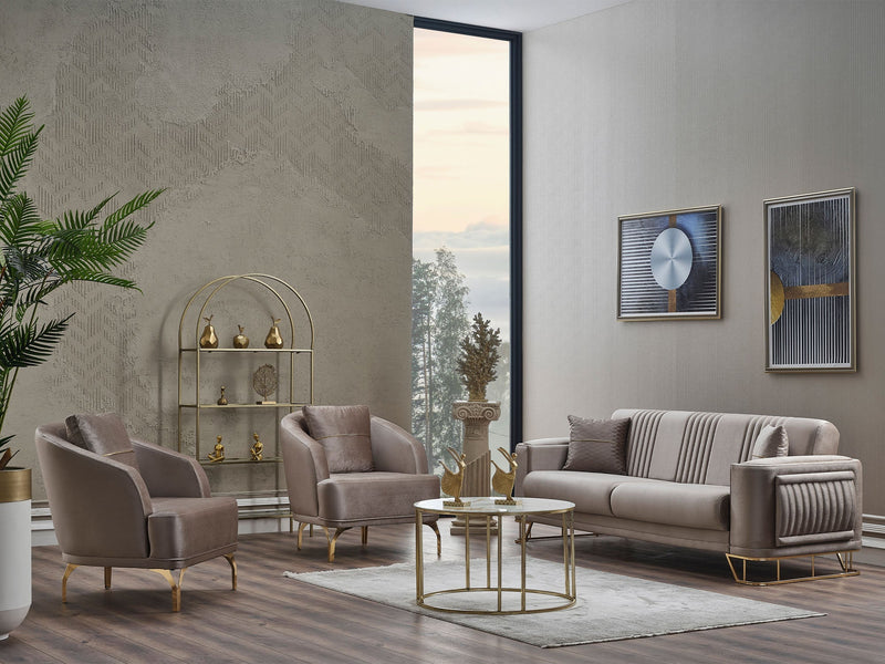Dante Convertible Sofa in Beige - 200-SER-DAN-VELVET260-3