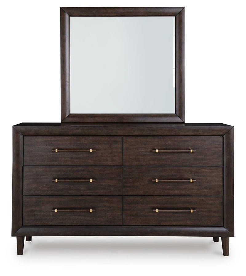 Dantenton Queen Panel Bed, Dresser and Mirror - B611B3