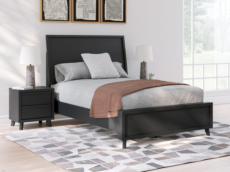 Danziar Black Full Panel Bed - B1013B20