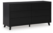 Danziar Black King Panel Bed, Dresser and 2 Nightstands - B1013B14