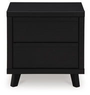 Danziar Black King Panel Bed, Dresser and 2 Nightstands - B1013B14
