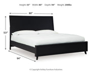 Danziar Black King Panel Bed, Dresser and 2 Nightstands - B1013B14