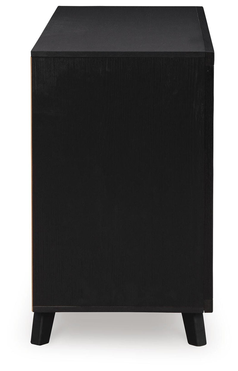 Danziar Black King Panel Bed, Dresser and 2 Nightstands - B1013B14