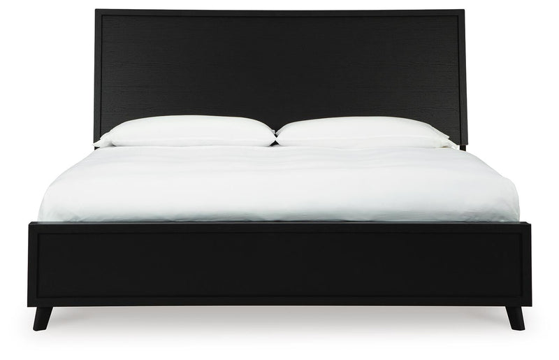 Danziar Black King Panel Bed, Dresser and 2 Nightstands - B1013B14