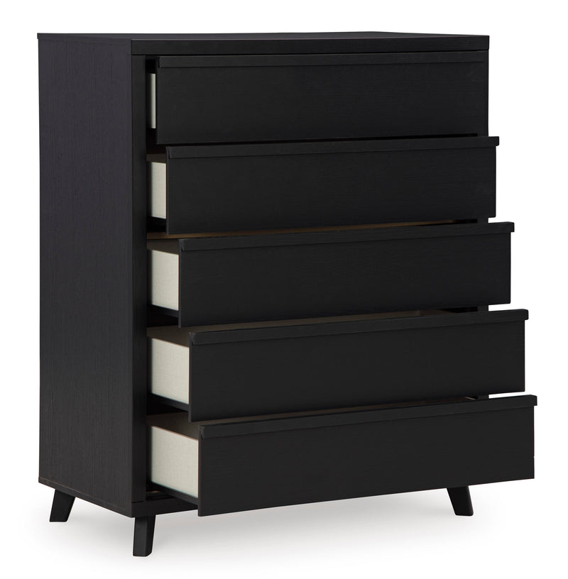 Danziar Black Panel Bedroom Set - DMV FurnitureBedroom Set