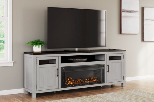Darborn Gray/Brown 88" TV Stand with Electric Fireplace - DMV FurnitureTV Stand