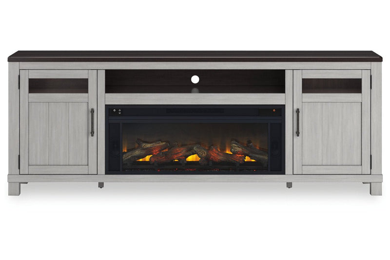 Darborn Gray/Brown 88" TV Stand with Electric Fireplace - DMV FurnitureTV Stand