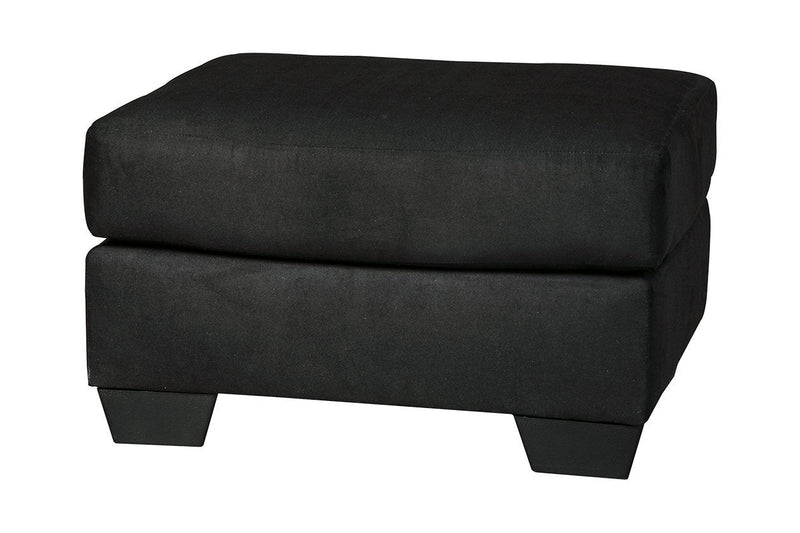 Darcy Black Ottoman - DMV FurnitureOttoman