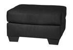 Darcy Black Ottoman - DMV FurnitureOttoman