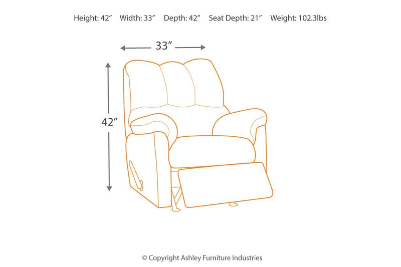 Darcy Cobblestone Recliner - DMV FurnitureRecliner