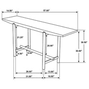 Darius Solid Wood Entryway Console Table Natural Mango - 930128