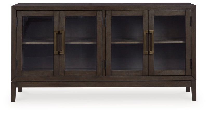 Dark Brown Burkhaus Counter Height Dining Table and 4 Barstools with Storage - PKG019511