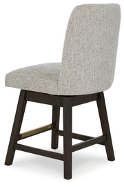 Dark Brown Burkhaus Counter Height Dining Table and 4 Barstools with Storage - PKG019511