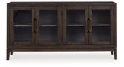 Dark Brown Burkhaus Counter Height Dining Table and 6 Barstools with Storage - PKG019512