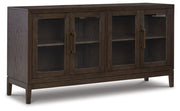 Dark Brown Burkhaus Counter Height Dining Table and 6 Barstools with Storage - PKG019512