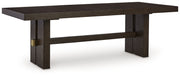 Burkhaus Dark Brown Dining Table and 6 Side Chairs from Ashley - DMV Furniture