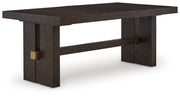 Dark Brown Burkhaus Dining Table and 8 Chairs with Storage - PKG013373