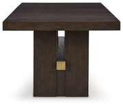 Dark Brown Burkhaus Dining Table and 8 Chairs with Storage - PKG013374