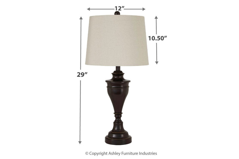 Darlita Bronze Finish Table Lamp (Set of 2) - DMV FurnitureTable Lamp Pair
