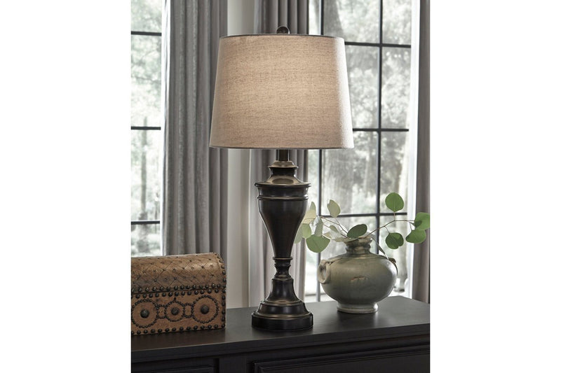 Darlita Bronze Finish Table Lamp (Set of 2) - DMV FurnitureTable Lamp Pair