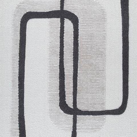Davismour Ivory/Taupe/Charcoal 7'8" x 10' Area Rug - R407561