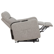 Dayes Upholstered Power Lift Recliner Chair Taupe - 600131P
