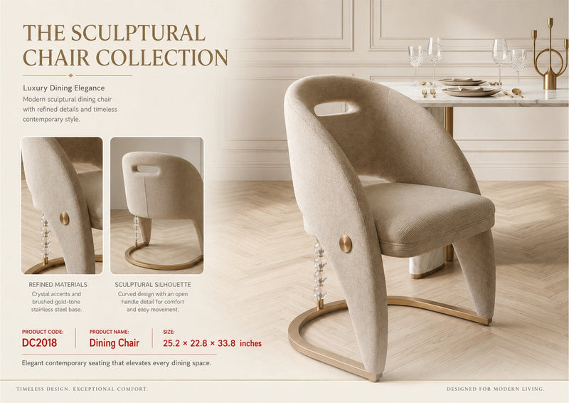 DC2018 DINING CHAIR BRUSHED BRONZ - 210000007931