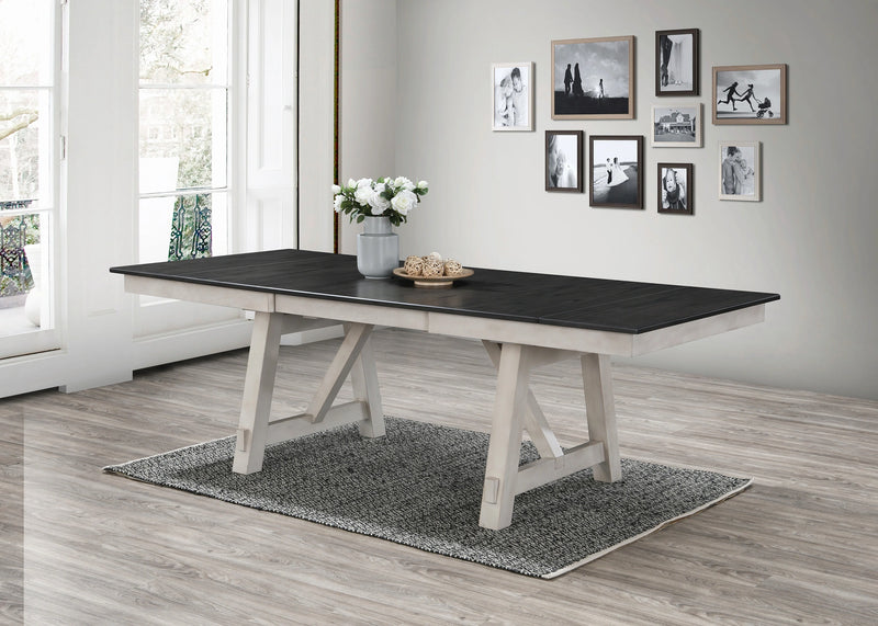 Crown Mark Maribelle Rectangular Dining Table in Chalk/Grey image