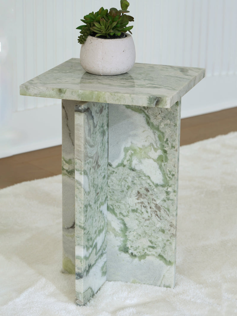 Deaconwell White/Green Accent Table - A4000648