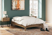 Deanlow Full Platform Bed with Dresser and 2 Nightstands in Honey - PKG017192