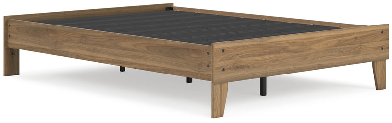 Deanlow Full Platform Bed with Dresser and Nightstand in Honey - PKG017195