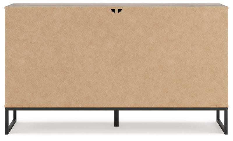 Deanlow Twin Panel Headboard with Dresser and 2 Nightstands in Honey - PKG017171