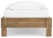 Deanlow Twin Platform Bed with Dresser, Chest and 2 Nightstands in Honey - PKG017187