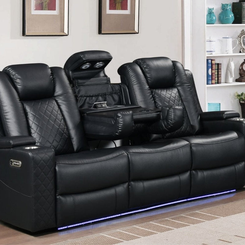 Dearborn Black Sofa & Loveseat & Chair - DEARBORN-BK-SLC