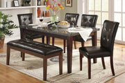 Decatur Dark Cherry Marble - Top Dining Set - DMV FurnitureDining Room Set